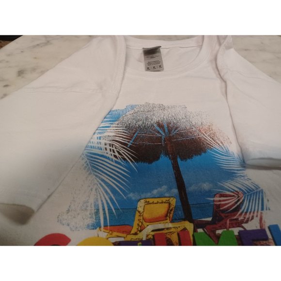 Summer Women's Tee Cozumel White with Tropical Colors Medium - Picture 3 of 3